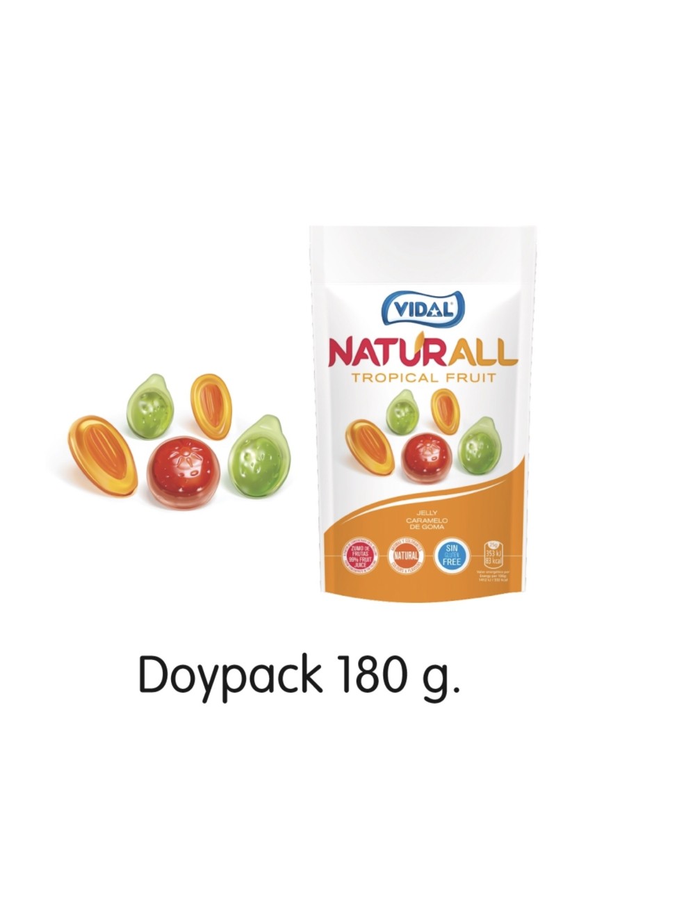 Doypack Naturall Tropical  Fruit  10UDS de 180GR