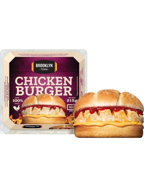 Hamburguesa Chicken Burger 215GR 6 UDS por Caja 40 Cajas Pedido Minimo sin Portes (Producto Refrgerado)