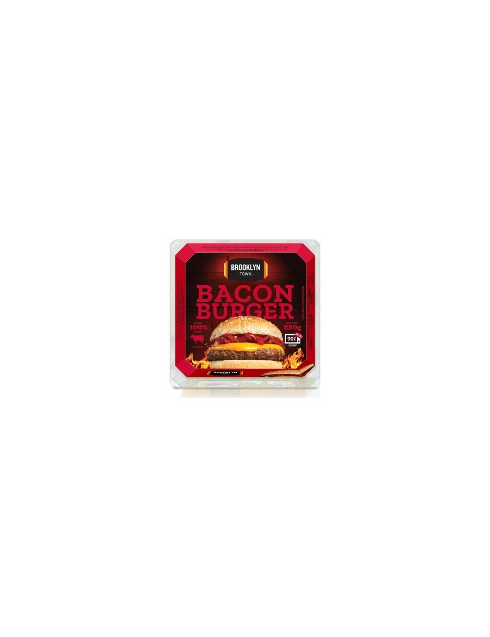Hamburgesa Bacon Burger 6UDS por Caja, 40 Cajas Pedido Mínimo sin Portes  (PRODUCTO REFRIGERADO)