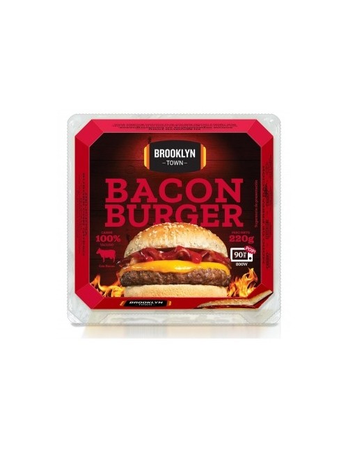 Hamburgesa Bacon Burger 220GR  6UDS por Caja, 40 Cajas Pedido Mínimo sin Portes  (PRODUCTO REFRIGERADO)
