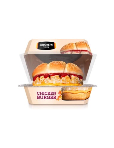 Hamburguesa Chiken Burger 140GR 6 UDS por Caja 40 Cajas Pedido Mínimo sin Portes (Producto Refrigerado)