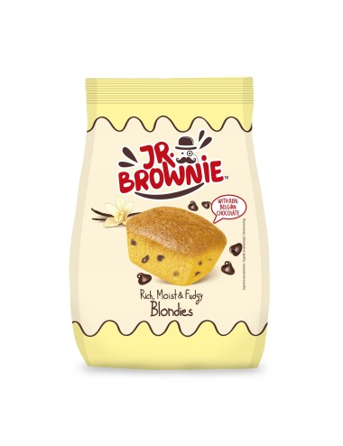 J R Brownies Blondies Pepitas Caja 12UDS de 200GR (Bolsa de 8UDS de 25GR)
