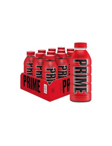 Prime Hidration Drink Tropical Punch 12 UDS de 500 ML (Sin Gluten y Sin Cafeína)