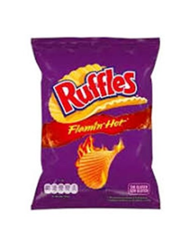 Ruffles Flamin Hot 15 UDS de 75 GR Patatas Fritas Con un Sabor Intensamente Picante (Sin Tarificar)