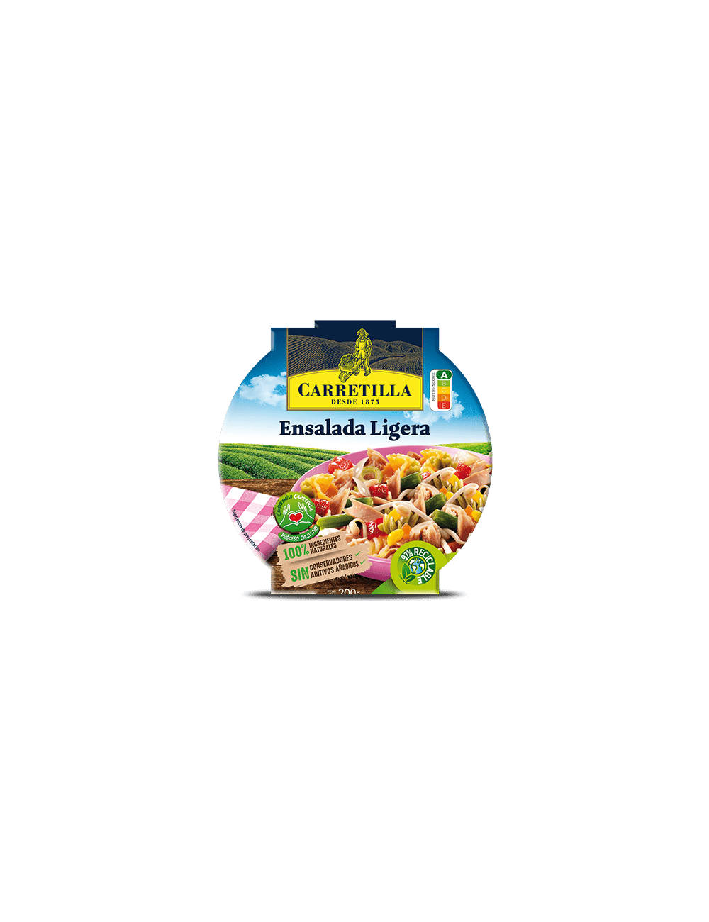 Ensalada rústica carretilla para vending