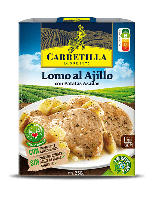Lomo al Ajillo con Patatas Asadas 250G 10UNDS