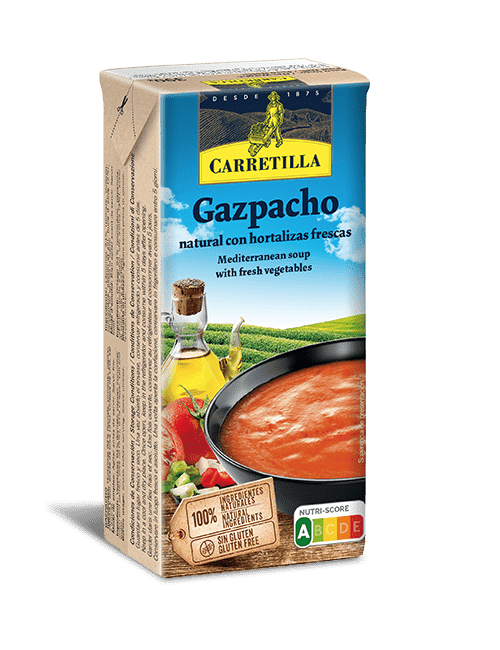 Carretilla Gazpacho Brick Natural con Hortalizas Frescas  16 UDS de 390 GR (Sin Gluten)