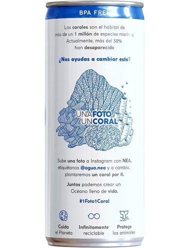 Nea Agua Mineral Natural 24UDS de 33CL (Envasada en Aluminio 100% Reciclable y Libre de BPA)