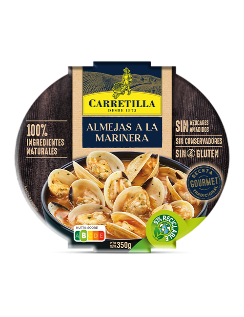 Carretilla Almejas a la Marinera 7 UDS de 350 GR (Sin Gluten) Producto Sorprendente Mente Bueno