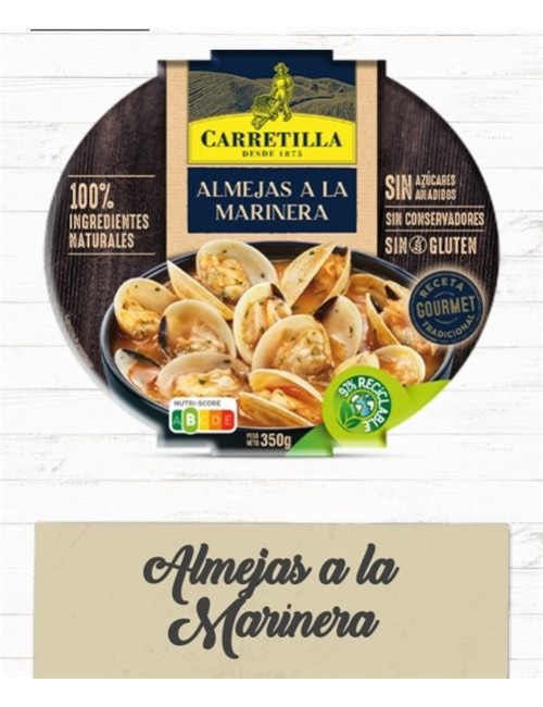 Carretilla Almejas a la Marinera 7 UDS de 350 GR (Sin Gluten) Producto Sorprendente Mente Bueno