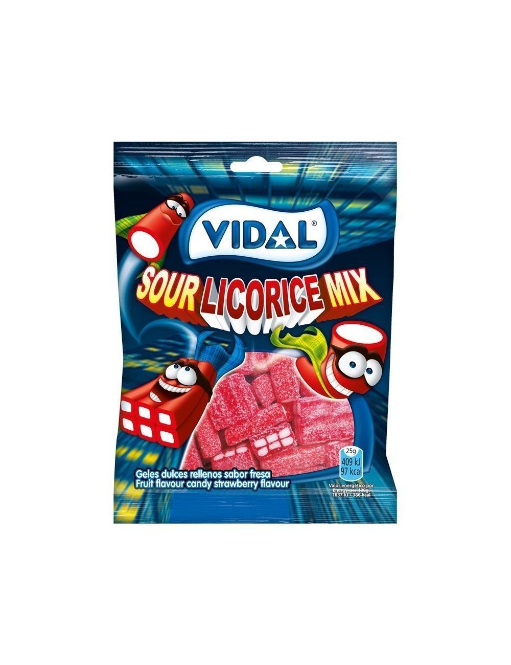 SURTIDO REGALIZ PICA FRESA BOLSA 100G 14UNDS