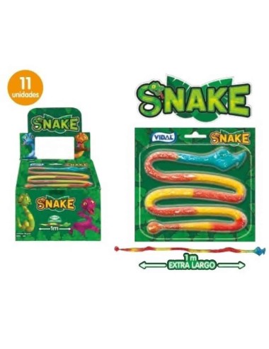 Snake Jelly Vidal 11 UDS de 66 GR (Sin Grasa y Sin Gluten) Etiquetado Multi Lenguaje