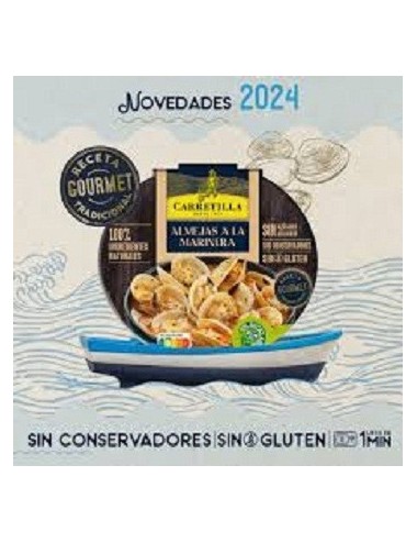 Carretilla Almejas a la Marinera 7 UDS de 350 GR (Sin Gluten) Producto Sorprendente Mente Bueno