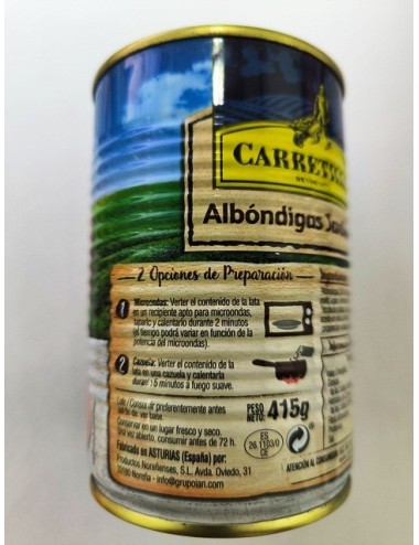 Carretilla Albóndigas Jardinera 12 UDS de 415 GR Elaboradas con la Receta Tradicional ( Sin Gluten,Ingredientes 100% Naturales )