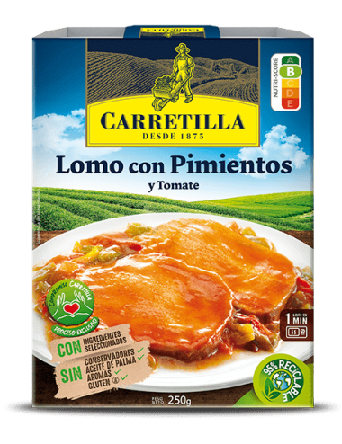 Lomo con Pimientos y Tomate 250G 10UNDS