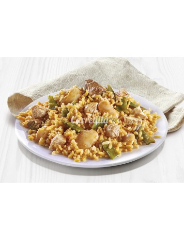 Carretilla Paella Valenciana 10 UDS de 300 GR ( Con Arroz Bomba Novedad Exquisita )