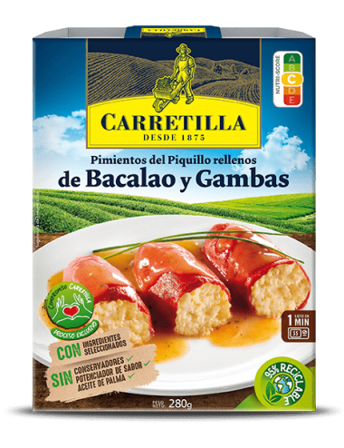 Pimientos Rellenos de Bacalao y Gambas 280G 10UNDS