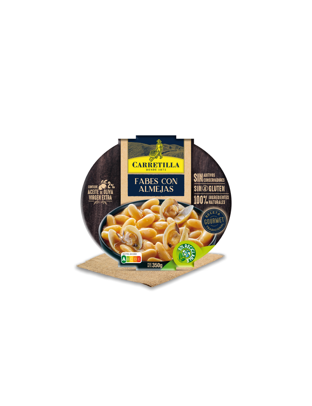 Carretilla Fabes con Almejas Gourmet 7UDS de 350GR