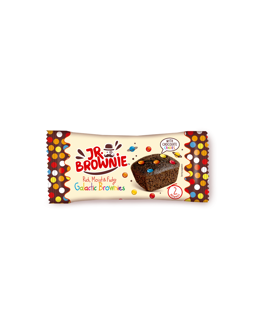 JR Brownies Galactic  24UDS de 50GR Etiquetado Multi Lenguaje (No Dejes de Probarlos Tambien Calientes)