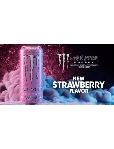 Monster Energy Ultra Strawbery Dreams 24 UDS de 500 ML Zero Azúcar