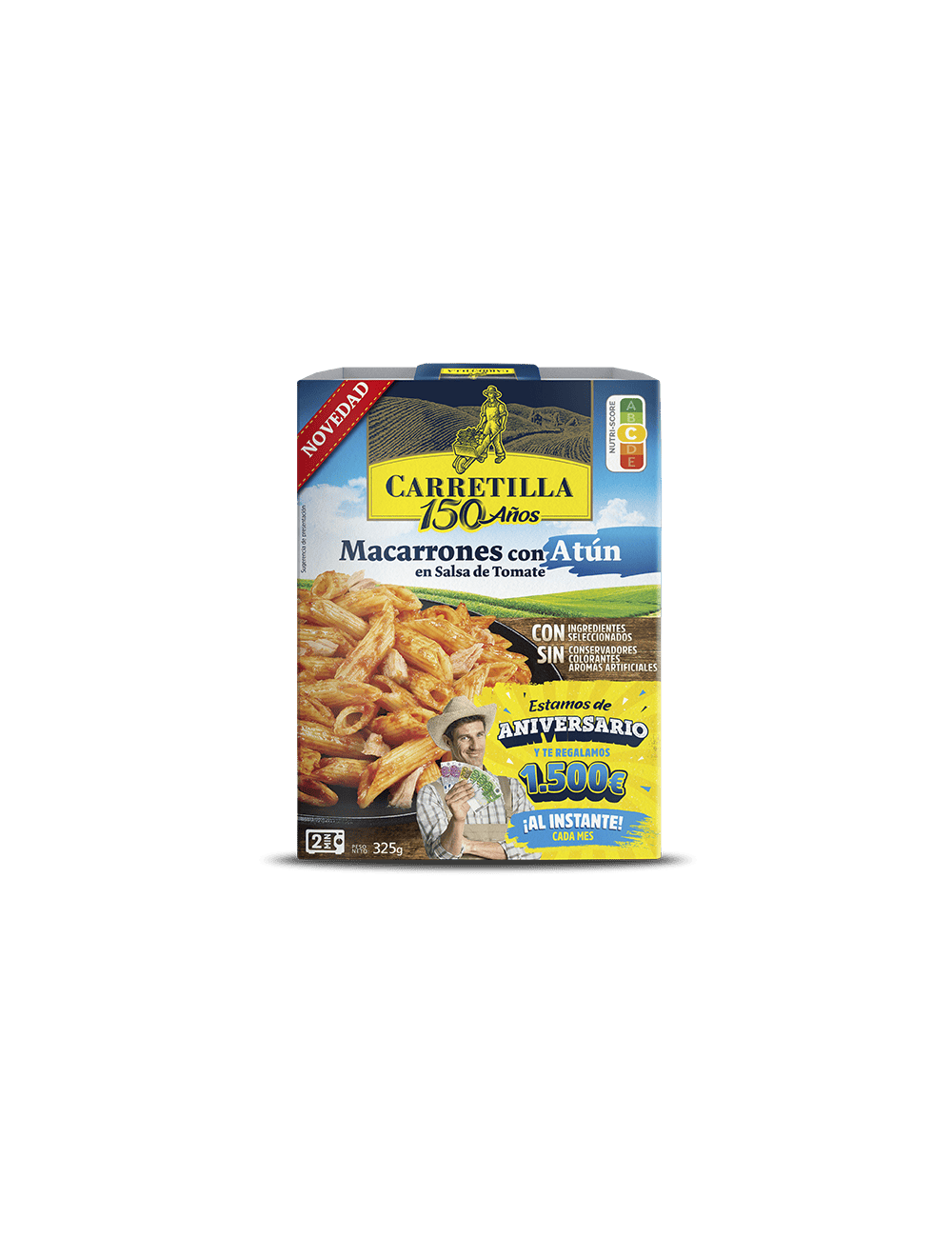 Carretilla Macarrones con  Atún En Salsa de Tomate 10 UDS de 325 GR