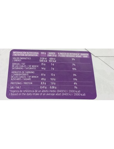 Valor Huesitos Combix 18 UDS de 40 GR (Producto Especial Vending 2 Barritas)