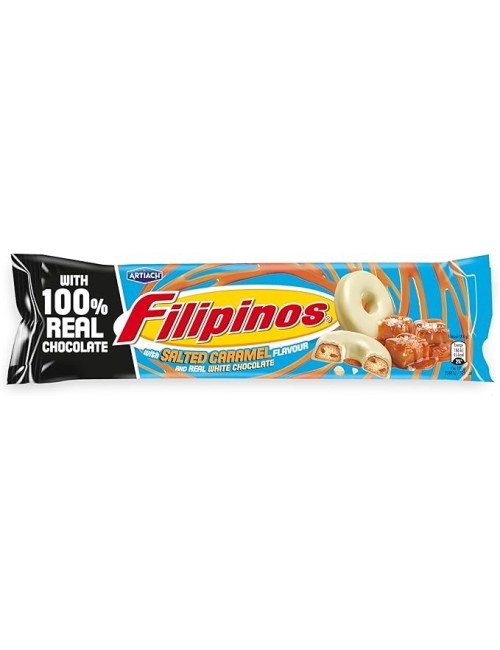 Artiach Filipinos Caramelo Salado Chocolate Blanco 12 UDS de 128 GR  Dulce y a la Vez Cañero (Producto Tarificado)