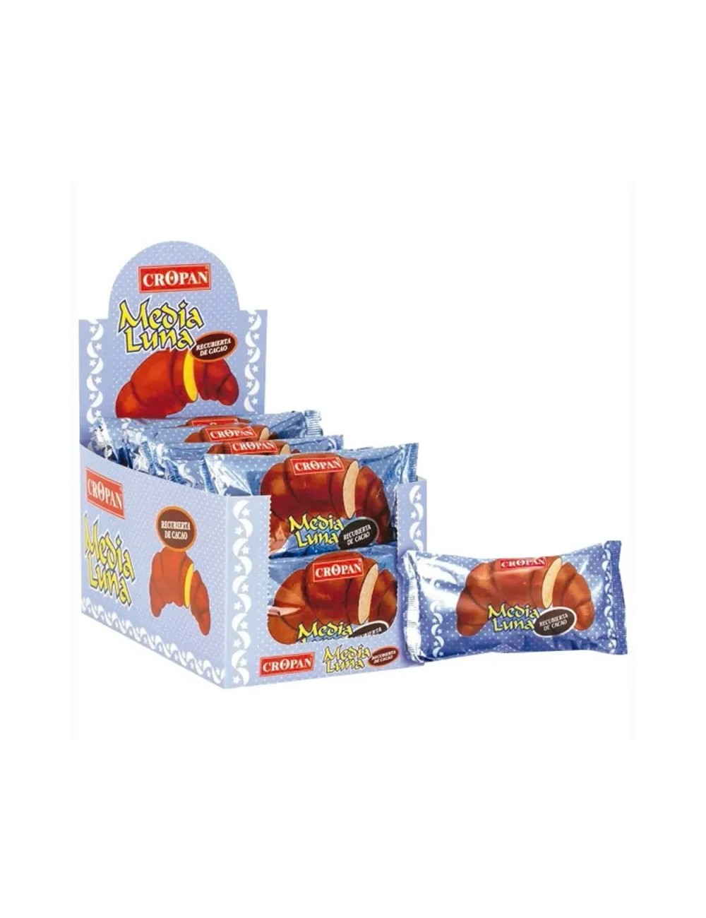 Cropan Media Luna Recubierta de Cacao 12 Uds de 50 Gr
