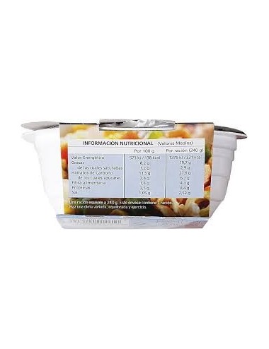 Carretilla Ensalada de Pasta con Atún Bandejas Gastronorm 1 Caja de 2 Bandejas de 1800 g