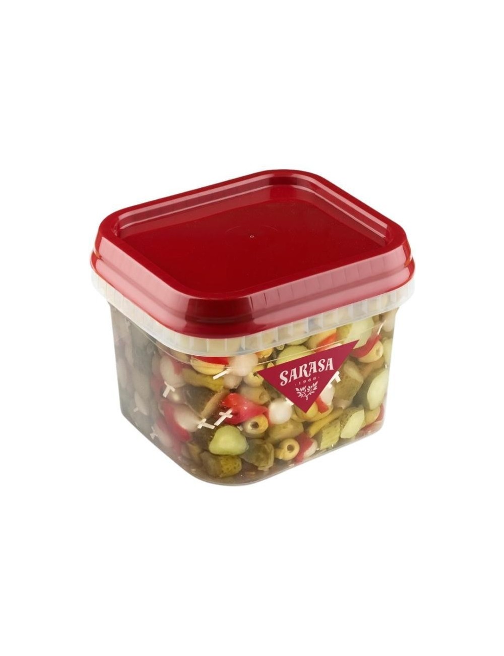 Sarasa 1 Cubo Banderillas Picantes Trozo Peso Bruto 3,85 Kg , Escurrido 2,2  Kg