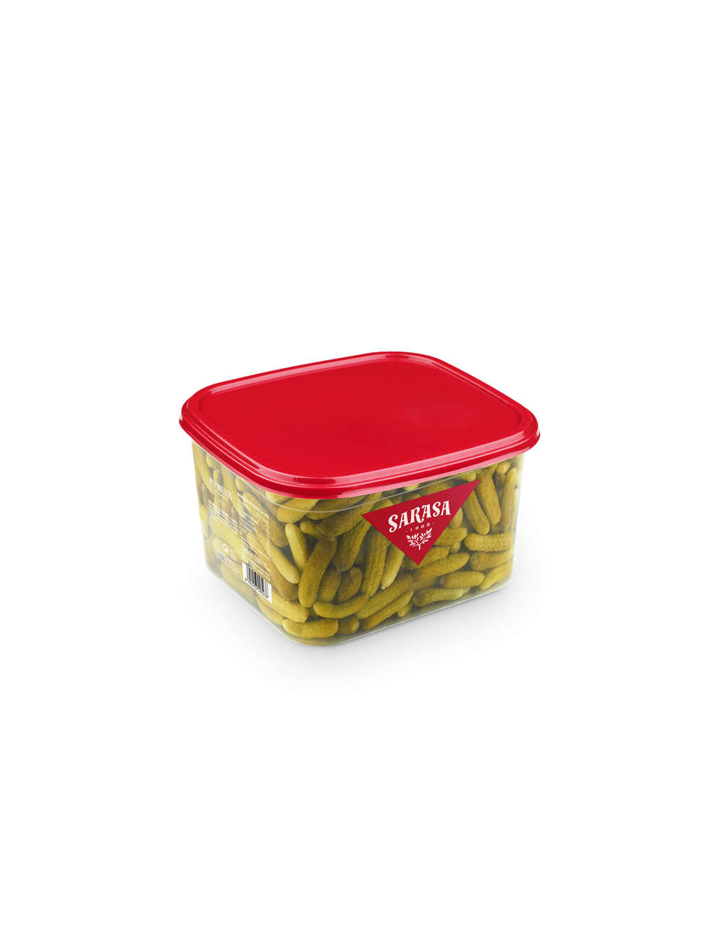 Sarasa Pepinillo 100/120 Cubo 1 Unidad Peso Bruto 3800 Gr,Peso Escurrido 2000 Gr.