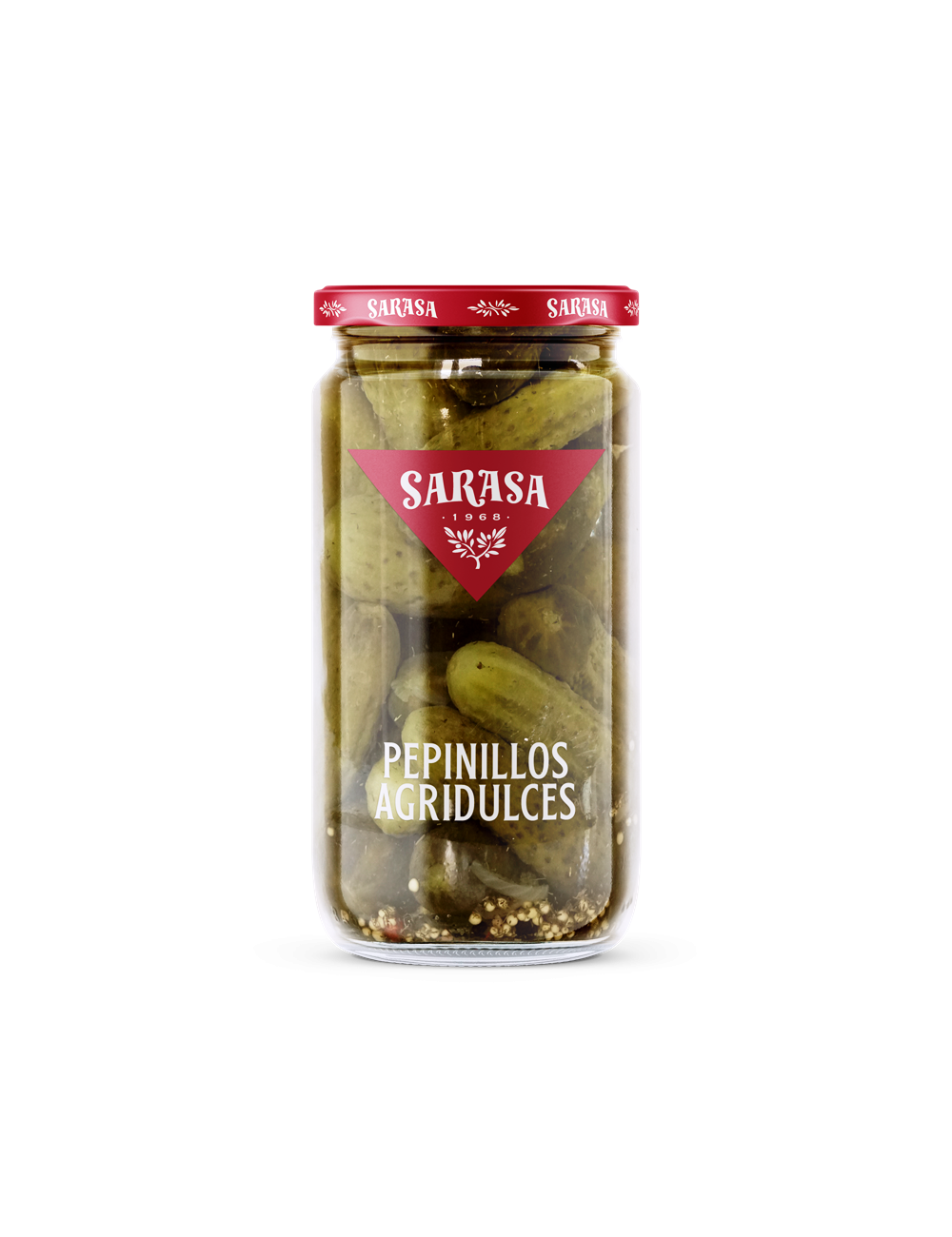 Sarasa Pepinillo Agridulce 80/100, Bandeja de 12 Unidades Peso Bruto 520 Gr,Peso Escurrido 180 Gr