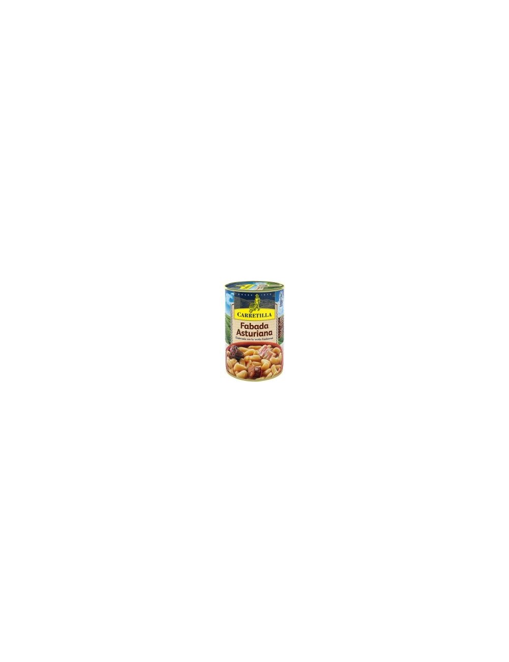 Carretilla Fabada Asturiana Lata 12 Uds de 435 Gr,(Sin Gluten) Tradicional 100% Ingredientes Naturales,Sin Aditivos Añadidos.