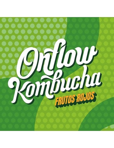 Onflow Kombucha Frutos Rojos 20 UDS de 25 cl Ecológico,Sin Gluten,Sin Lactosa y Orgánico y Vegano.