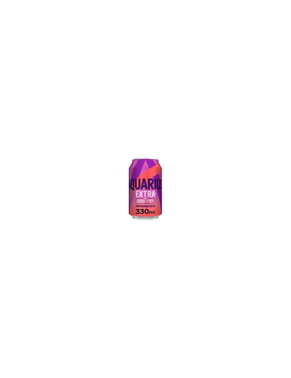 Aquarius Extra Granada Acaí 24 Uds de 330 Ml,Vitaminas B3,B5,B6 y Ginseng