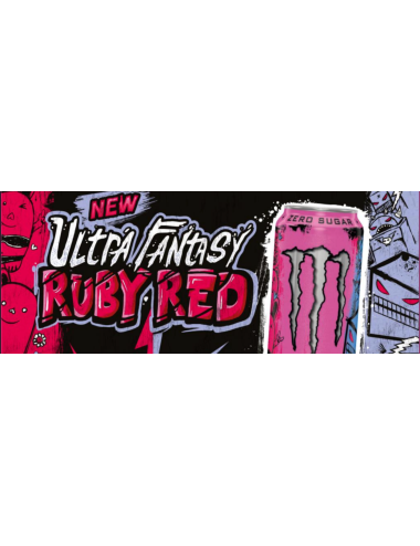 Monster Energy Ultra Fantasy Ruby Red 24 UDS de 500 ML Zero Azucar
