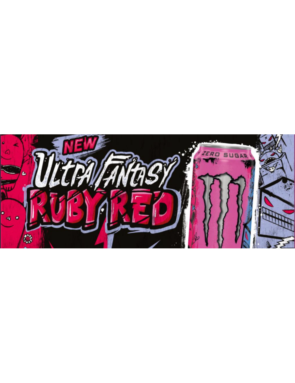 Monster Energy Ultra Fantasy Ruby Red 24 UDS de 500 ML Zero Azucar