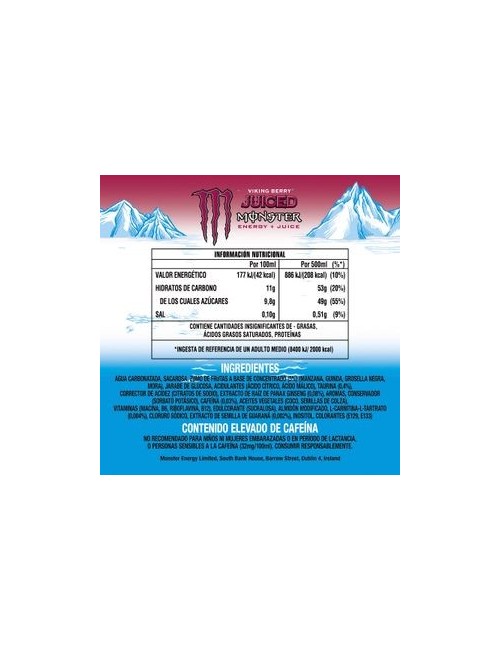 Monster Juiced Viking Berry 24 UDS de 500 ML