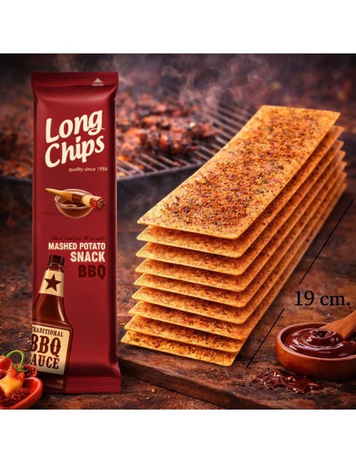 Long Chips Sabor Barbacoa 20 Uds de 75 Gr (Etiquetado Multi Lenguaje)
