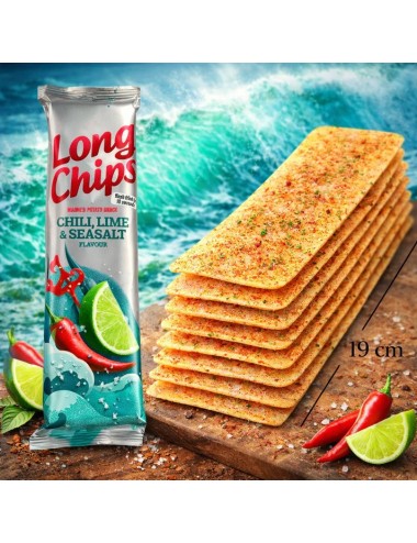 Long Chips Sabor Chili Lima y Sal 20 Uds de 75 Gr (Etiquetado Multilenguaje)