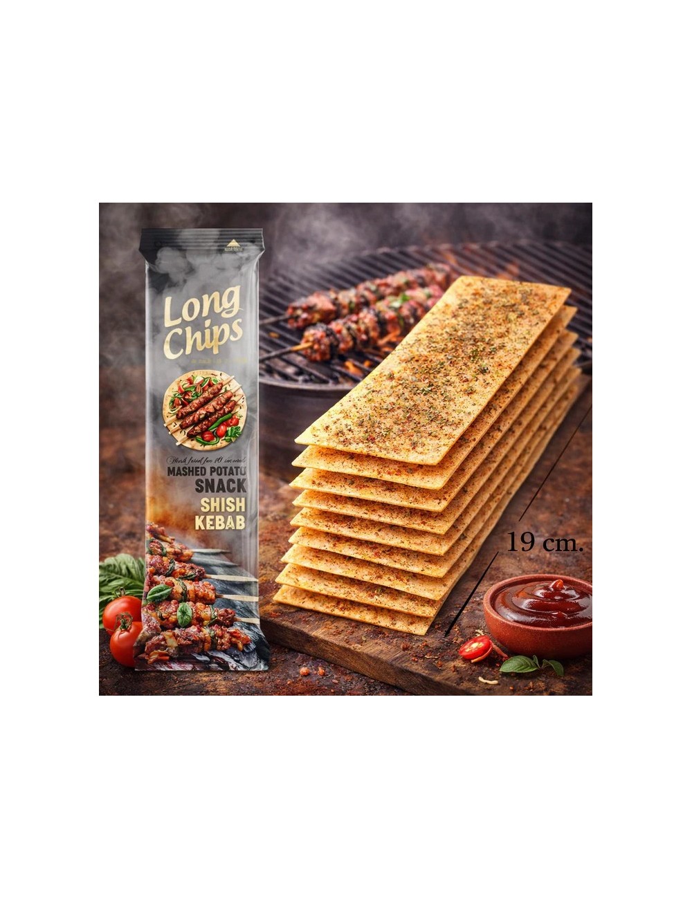 Long Chips Sabor Kebab 20 Uds de 75 Gr (Etiquetado Multi Lenguaje)