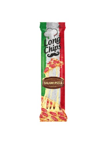 Long Chips Sabor Pizza de Salami 20 Uds de 75 Gr (Etiquetado Multi Lenguaje)