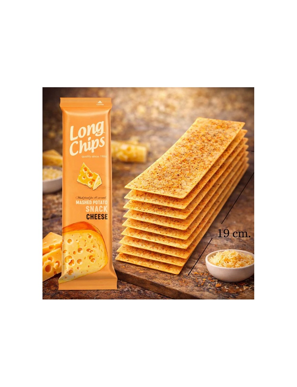 Long Chips Sabor Queso 20 Uds de 75 Gr (Etiquetado Multi Lenguaje)