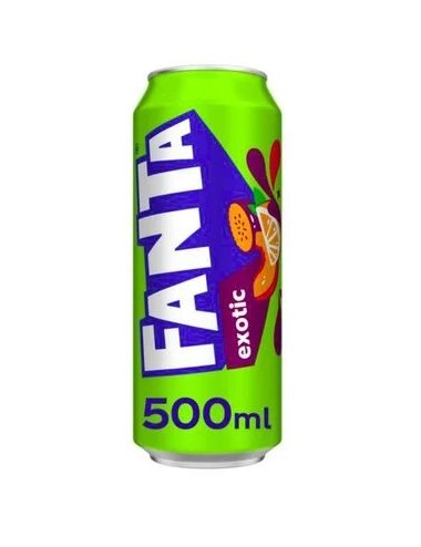 Fanta Exotic 24 Uds de 500 Ml Bajo en Calorias,4% de Zumo