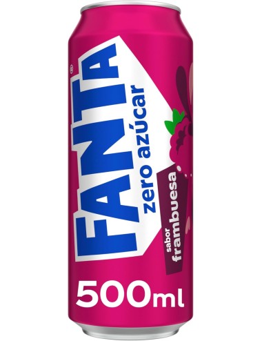 Fanta Frambuesa 24 Uds de 500 Ml Zero Azúcar,Bajo en Calorias