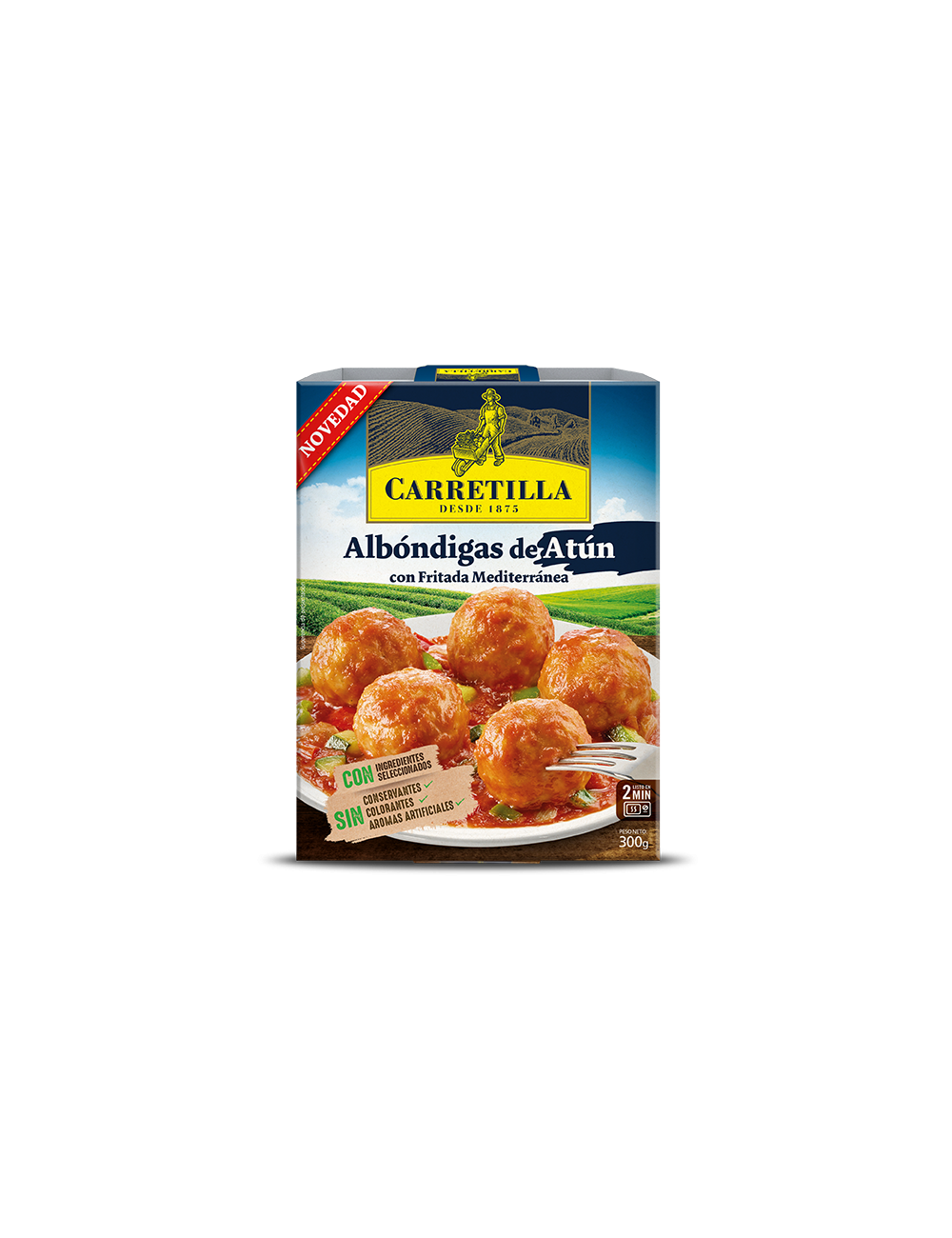 Carretilla Albóndigas de Atún con Fritada Mediterranea 10 Uds de 300 Gr Ingredientes Seleccionados Sin Conservantes,Colorantes