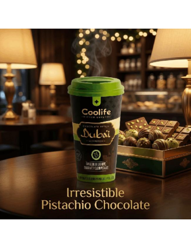 Coolife Chocolate Estilo Dubai Sabor Pistacho 10 Uds de 230 Ml Edición Especial (Sin Gluten ,Producto Halal)