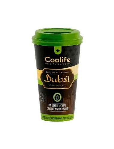 Coolife Chocolate Estilo Dubai Sabor Pistacho 10 Uds de 230 Ml Edición Especial (Sin Gluten ,Producto Halal)