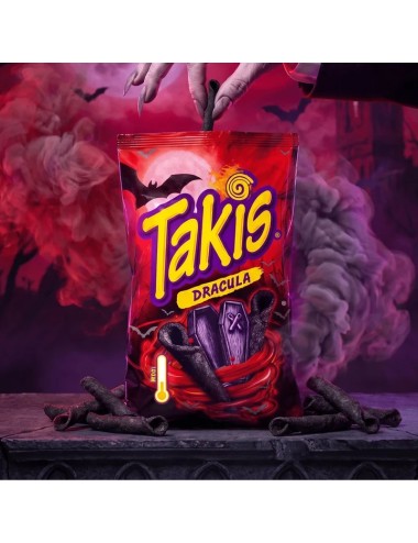 Takis Dracula 18 Uds de 90 Gr (Edición Limitada) Consiguelos Antes, que ya se Acaban. Nivel Bajo Picante (Sin Tarificar)