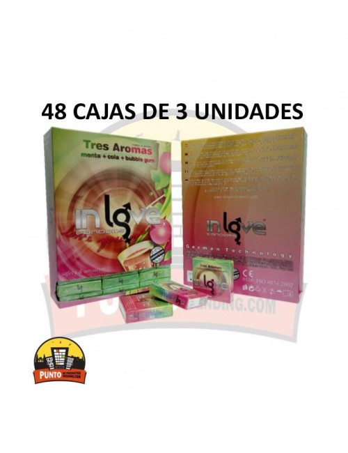 Preservativos IN LOVE Aromáticos 48x3x144 UNDS